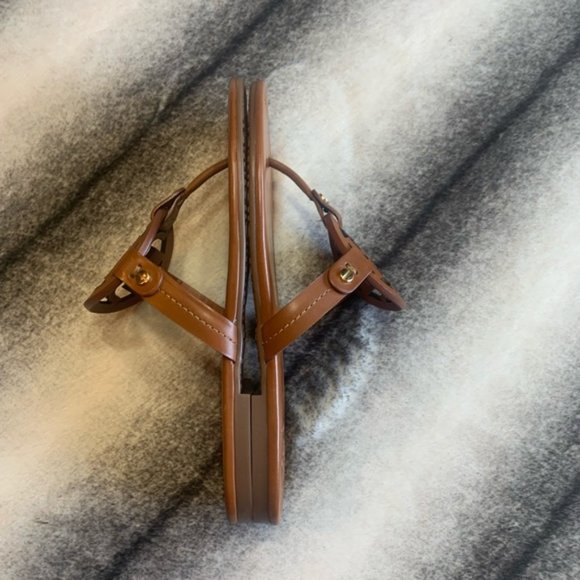 NEW Tory Burch Miller Brown Leather Sandals Vintage Vachetta Womens Size 7.5M - Picture 6 of 6